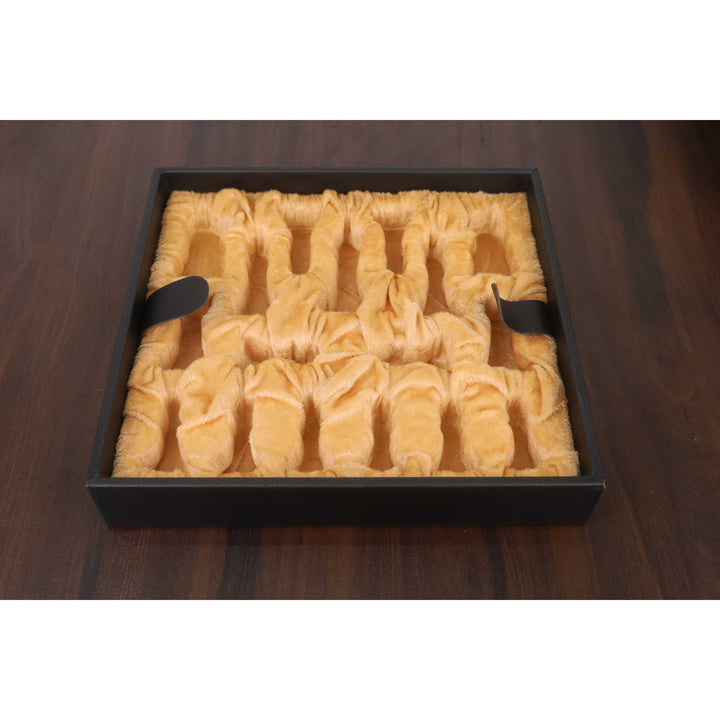 Slightly Imperfect Leatherette Coffer Storage Box for Chess Pieces - 3.5" to 4.1" chessmen - with tray - Warehouse Clearance - UK Shipping Only