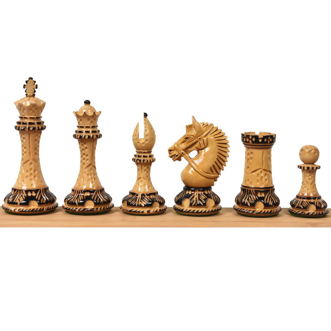 Slightly Imperfect 4.2" American Staunton Luxury Chess Set - Chess Pieces Only-Hand Carved Weighted Boxwood