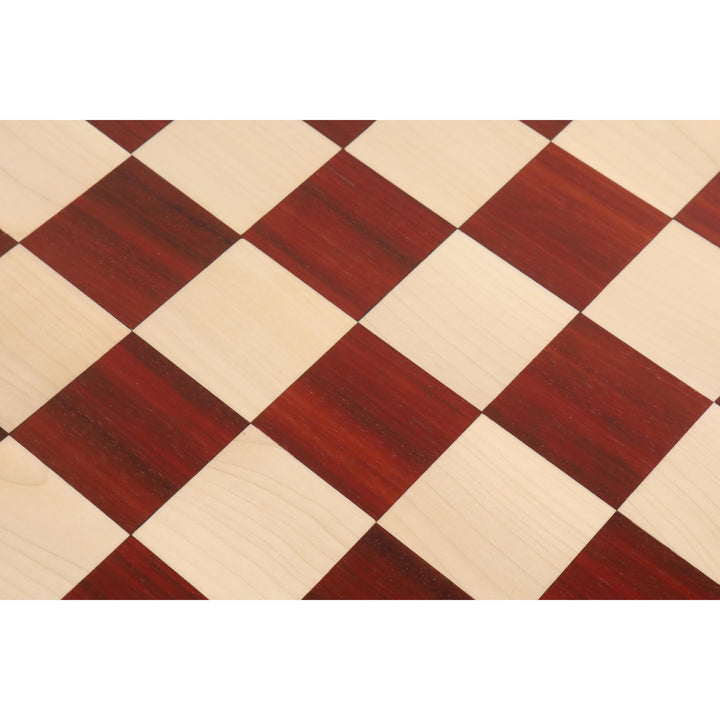 23" Bud Rosewood & Maple Wood Luxury Chessboard with Carved Border- 63 mm Square