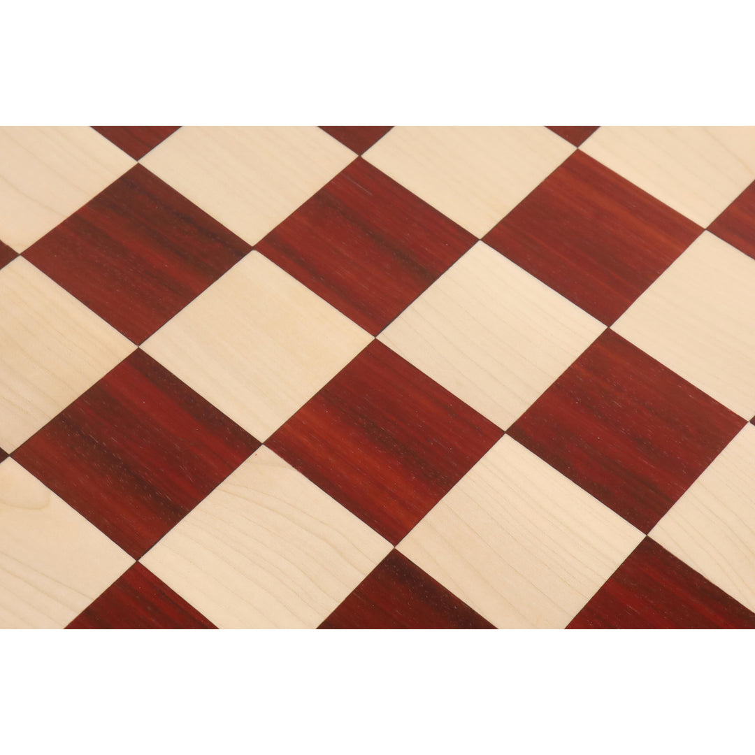23" Knospe Palisander & Ahorn Holz Luxus Schachbrett mit geschnitzten Rand - 63 mm Quadrat