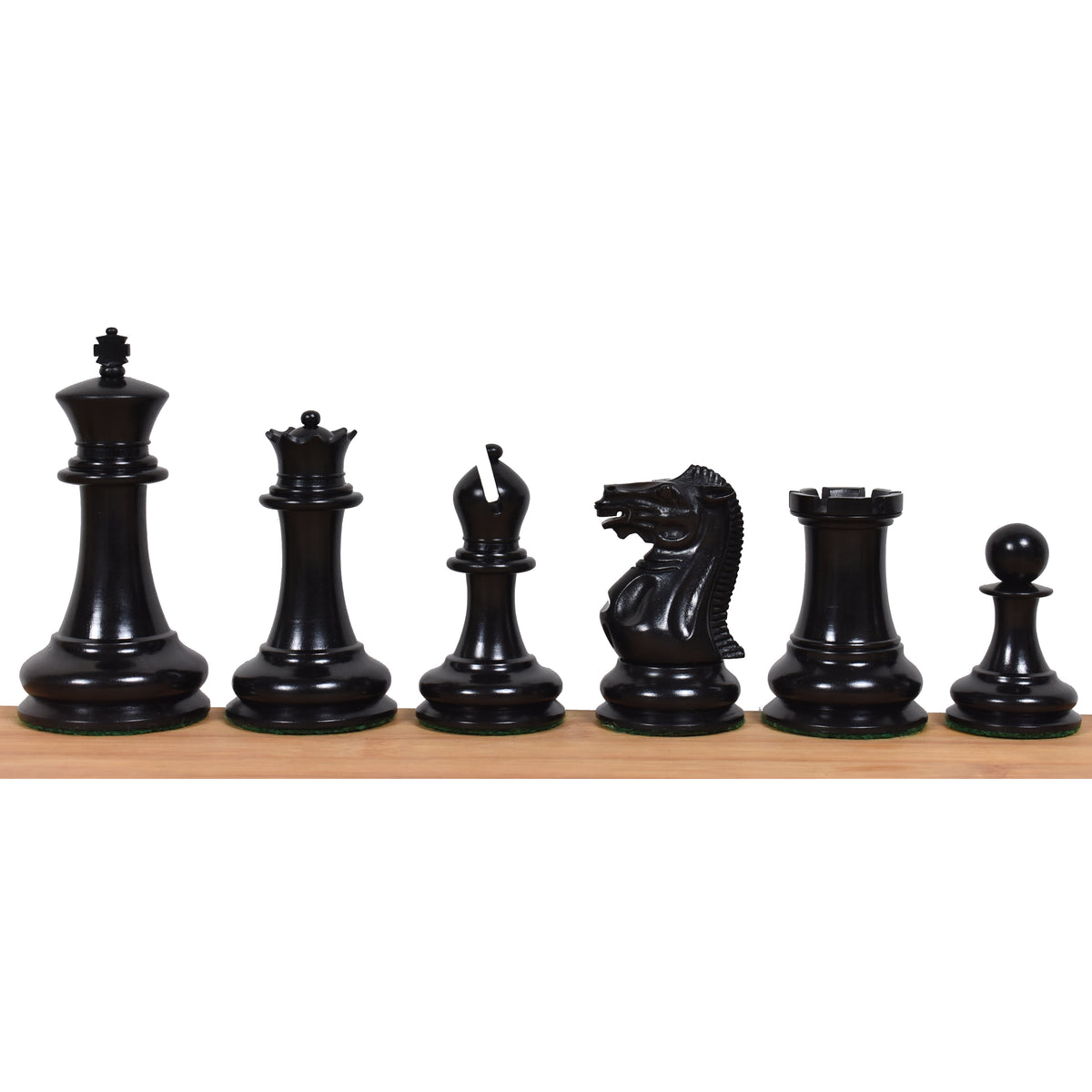 1849 Jaques Cook Staunton Collectors Chess Set- Chess Pieces Only - Ebony Wood - 3.75" - Warehouse Clearance - USA Shipping Only