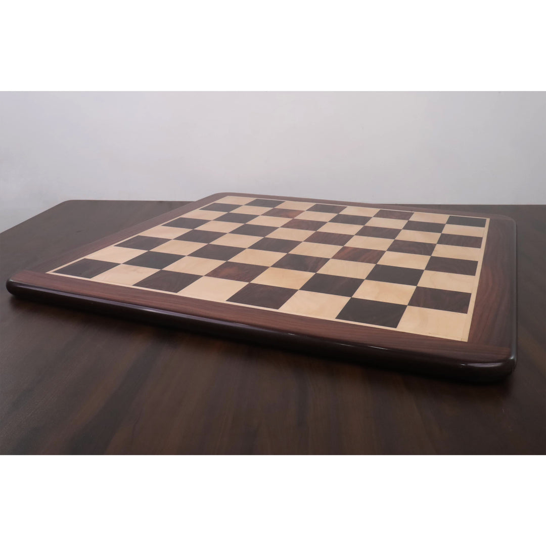 Slightly Imperfect 25 inches Large Chess board in Rosewood & Maple Wood - 65 mm Square - Warehouse Clearance - Europe Shipping Only