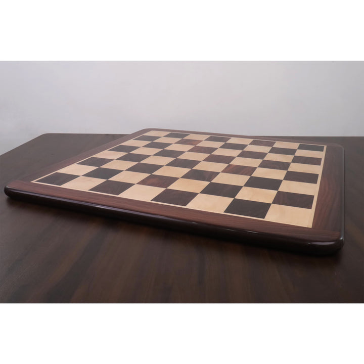 Slightly Imperfect 25 inches Large Chess board in Rosewood & Maple Wood - 65 mm Square - Warehouse Clearance - Europe Shipping Only