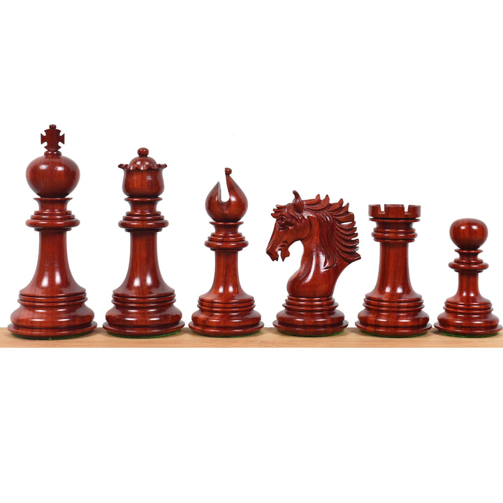 Arthur Luxury Staunton Chess Set Combo - Pieces in Bud Rosewood with 23" Wooden Chessboard and Storage Box