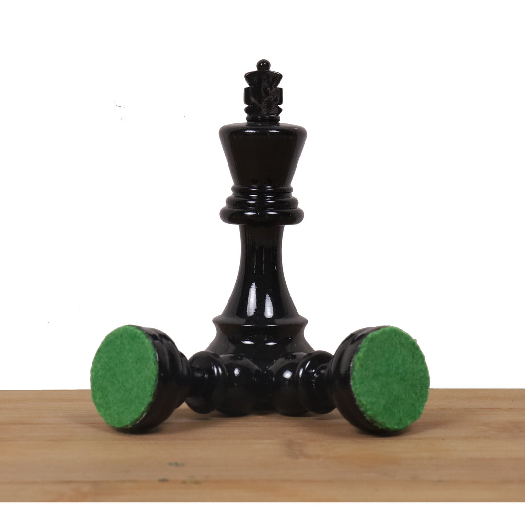 Black & Ivory White Painted Staunton Chess Pieces only set