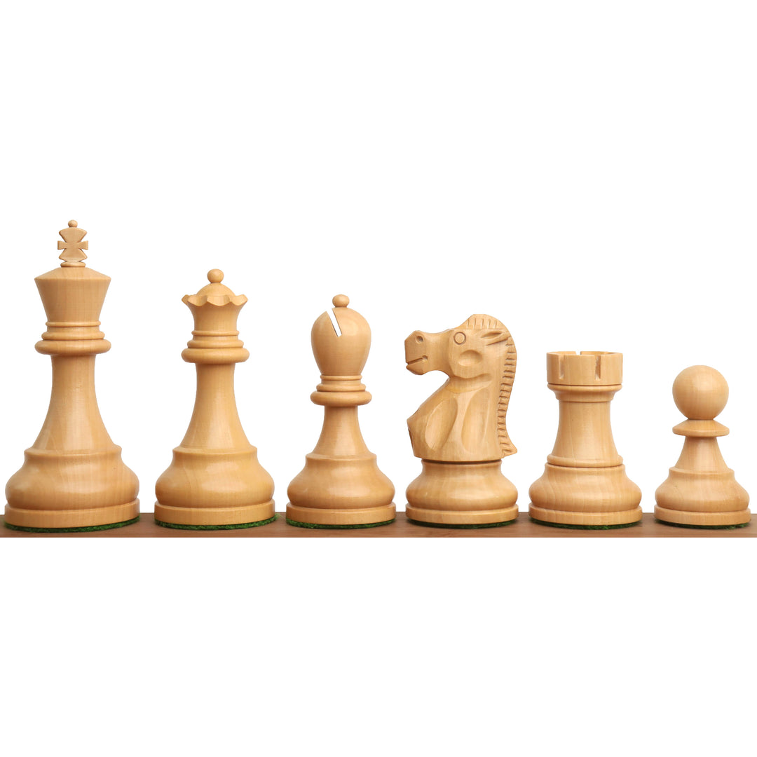 Slightly Imperfect 3.8" Reykjavik Series Staunton Chess Set- Chess Pieces Only - Weighted Boxwood