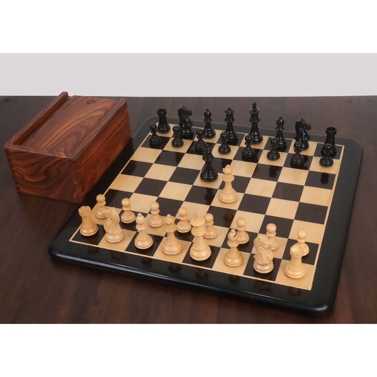 3.5" Fierce Knight Staunton Chess Set- Chess Pieces Only - Weighted Boxwood - Warehouse Clearance - USA Shipping Only