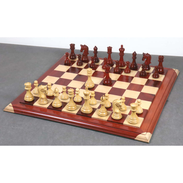Slightly Imperfect 3.8" Imperial Staunton Chess Set- Chess Pieces Only - Weighted Bud Rose Wood