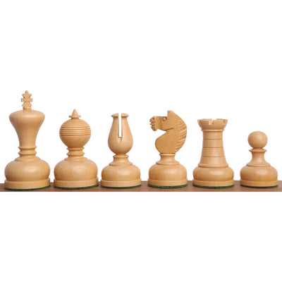 3.1" Library Series Staunton Chess Set- Chess Pieces Only - Weighted Boxwood & Acacia