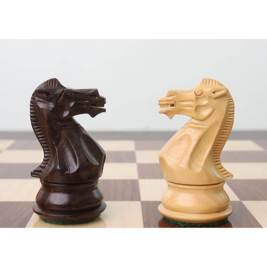 Slightly Imperfect 3.9" Professional Staunton Chess Set- Chess Pieces Only - Weighted Rosewood & Boxwood