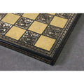 12" Staunton Inspired Luxury Brass Metal Chess Set - Gold & Black Pieces with Board