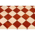 Close-up overhead pattern of the 65mm squares in Bud Rosewood and Maple wood.