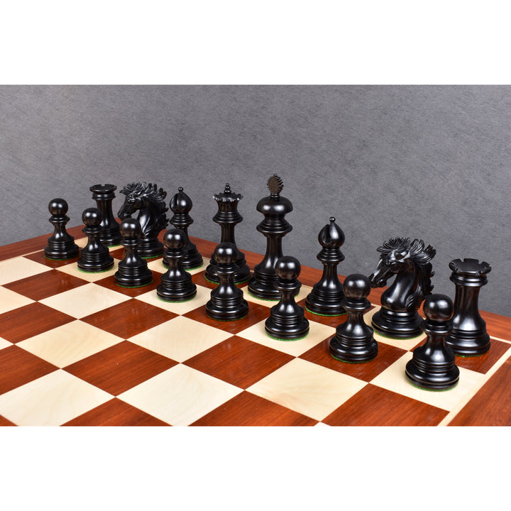 Slightly Imperfect Alexandria Luxury Staunton Chess Set- Chess Pieces Only - Triple Weighted - Ebony & Bud Rosewood