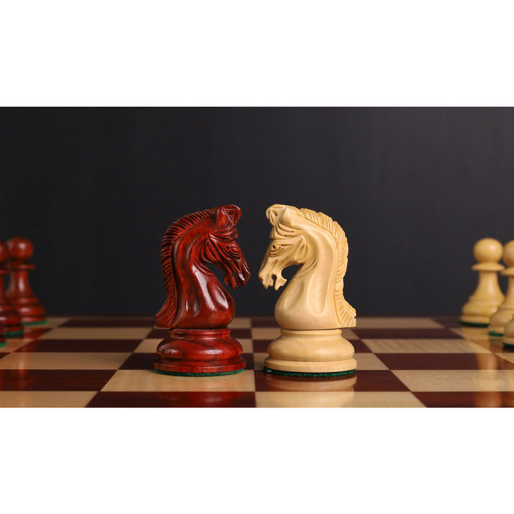 Repro 2016 Sinquefield Staunton Chess Set- Chess Pieces Only-Bud Rosewood-Triple Weight