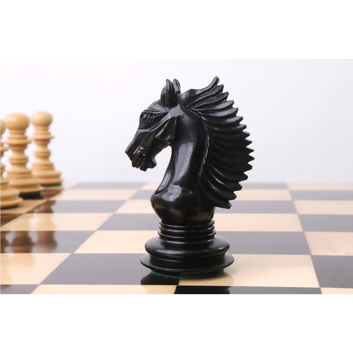 Nieznacznie niedoskonały 4,5-calowy zestaw szachów Gallant Luxury Staunton - tylko figury szachowe - potrójnie obciążone - drewno hebanowe