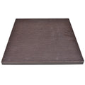 Underside view of the high-quality wooden base of the 17.7" ebony and maple chess board.