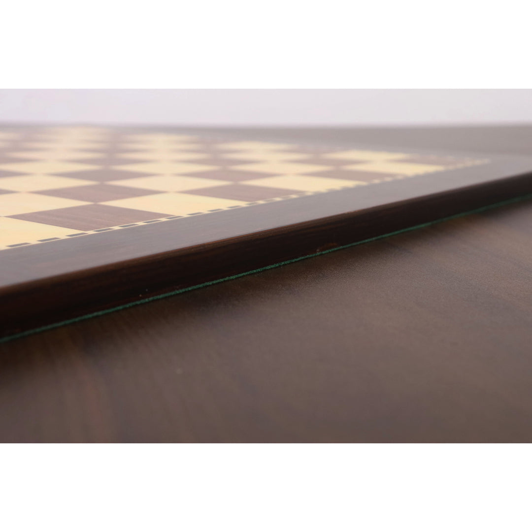 16" Walnut & Maple Printed Chess Board – Matte Finish Tournament Board