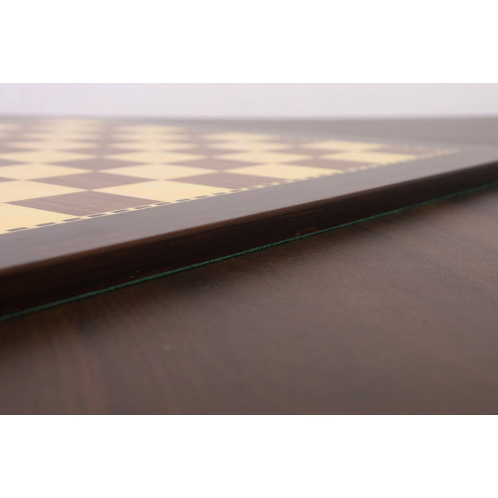 16" Walnut & Maple Printed Chess Board – Matte Finish Tournament Board