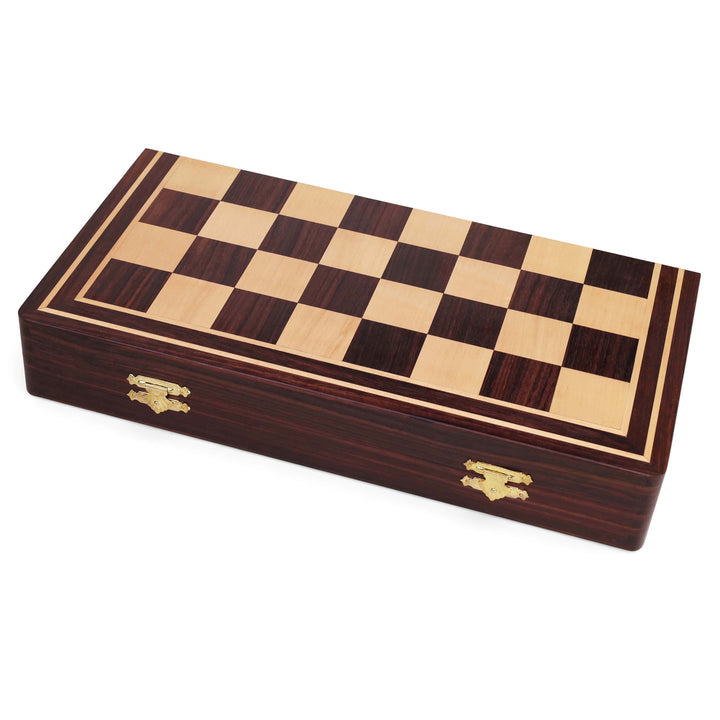 Elegant travel chess set in Rosewood