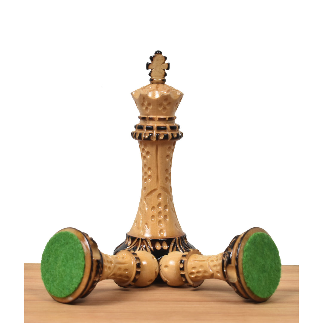 Slightly Imperfect 4.2" American Staunton Luxury Chess Set - Chess Pieces Only-Hand Carved Weighted Boxwood