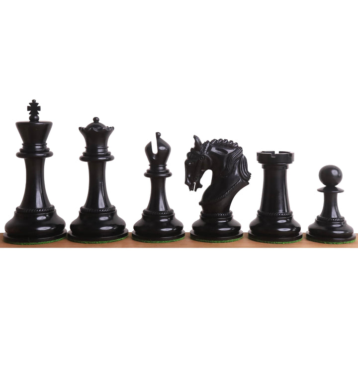 4.3" Imperator Luxury Staunton Combo Chess Set - Pieces in Ebony Wood with Board and Box