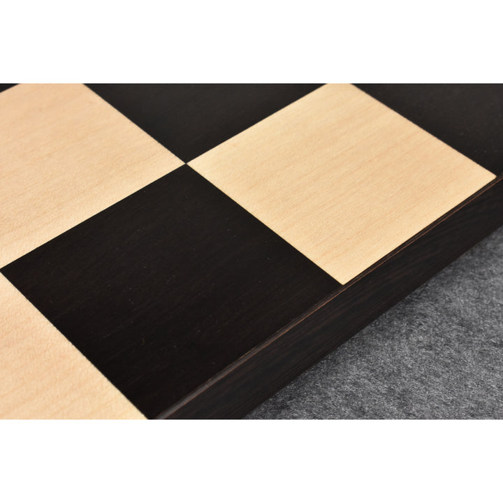 Borderless Chess board - 55 mm Square - Solid Inlaid Ebony & Maple Wood - 17.7 inch - Warehouse Clearance - Europe Shipping Only