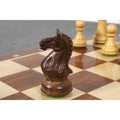 Golden rosewood knight piece from the 3.75 inch Queens Gambit Staunton set.