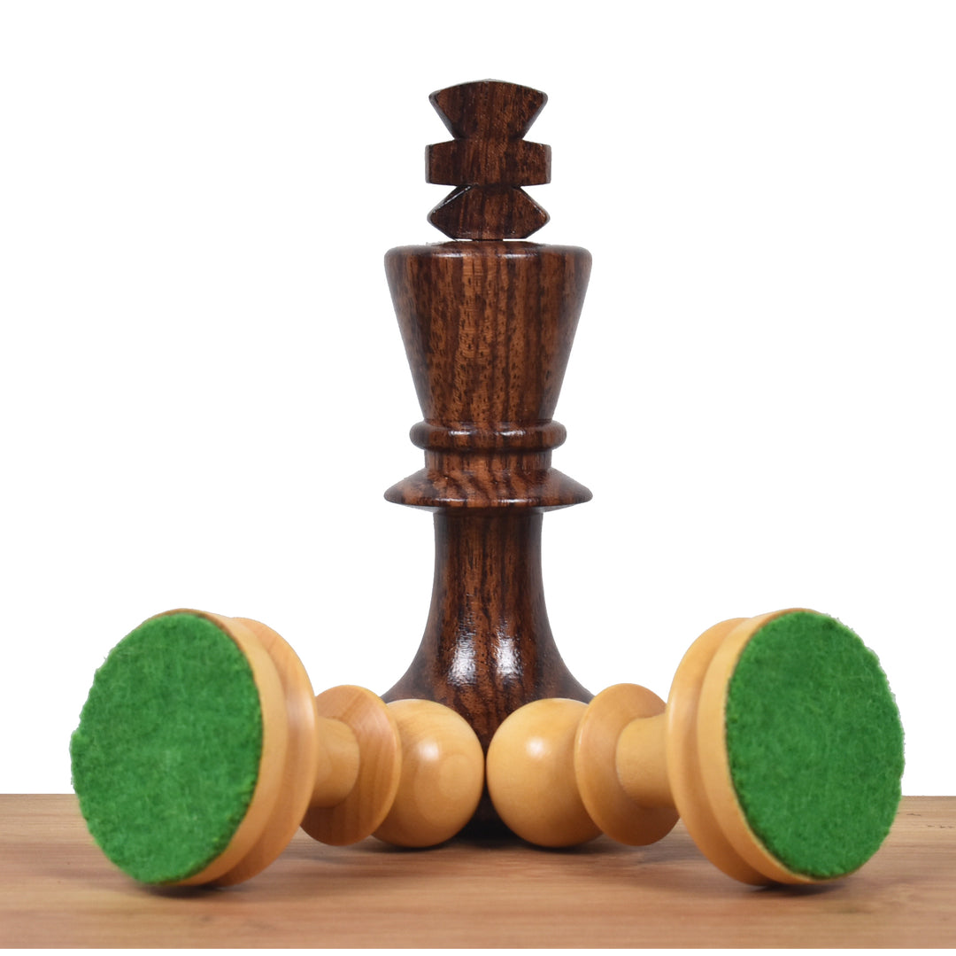 Set di scacchi da torneo rumeno-ungherese da 3,8" - Solo pezzi di scacchi - Palissandro appesantito