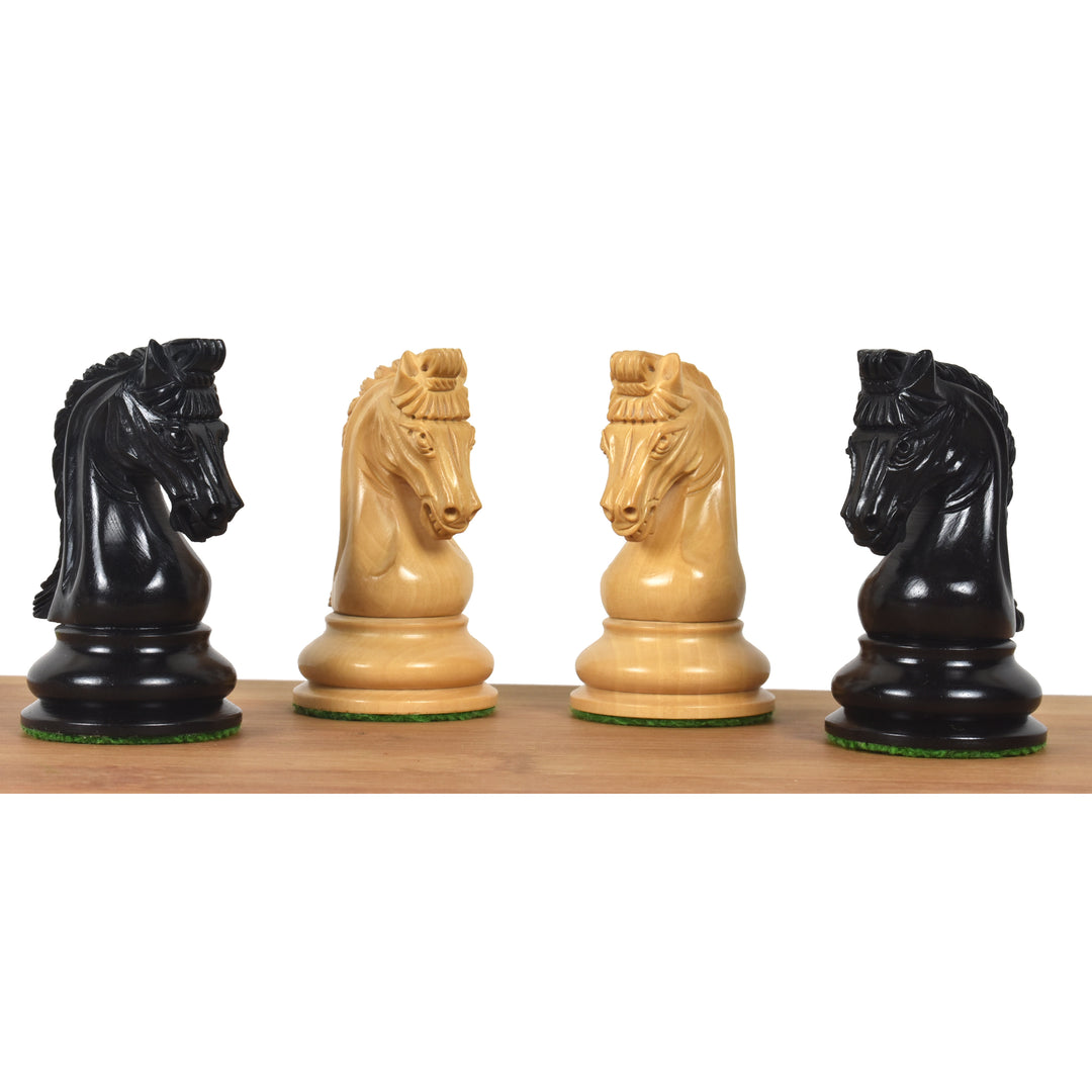 Slightly Imperfect Repro 2016 Sinquefield Staunton Chess Set - Chess Pieces Only - Ebony Wood - Triple Weight  - Warehouse Clearance - Europe Shipping Only