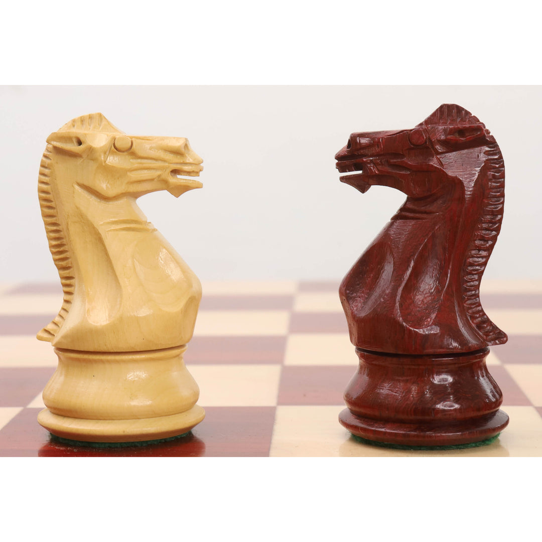 Combo of 3.9" Professional Staunton Chess Set - Pieces in Bud Rosewood With Board and Box