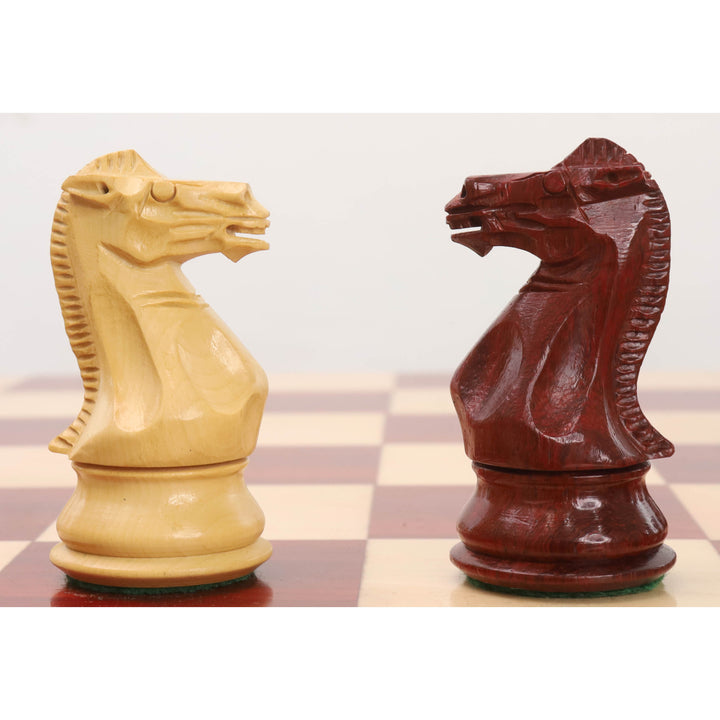 Combo of 3.9" Professional Staunton Chess Set - Pieces in Bud Rosewood With Board and Box