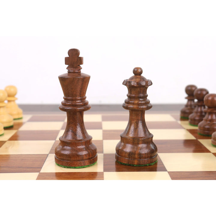 3.3" Tournament Staunton Chess Set- Chess Pieces Only - Golden Rosewood - Compact size - Warehouse Clearance - USA Shipping Only