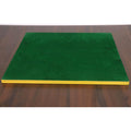 Protective green felt base of the Leuchars wooden printed chess board to prevent scratches.