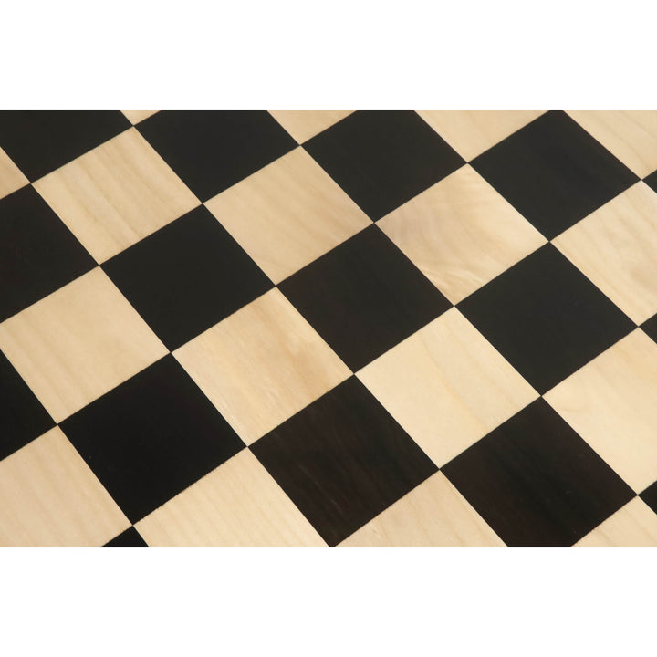 23" Large Ebony & Maple Wood Chessboard 60 mm Square - Golden Rosewood borders - Warehouse Clearance - Europe Shipping Only