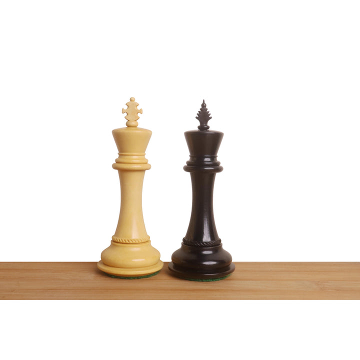 4.5" Incitatus Luxury Staunton Chess Set – Chess Pieces Only - Triple Weighted - Ebony Wood