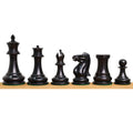 Ebony wood 1849 Jacques Cook Staunton chess pieces full lineup