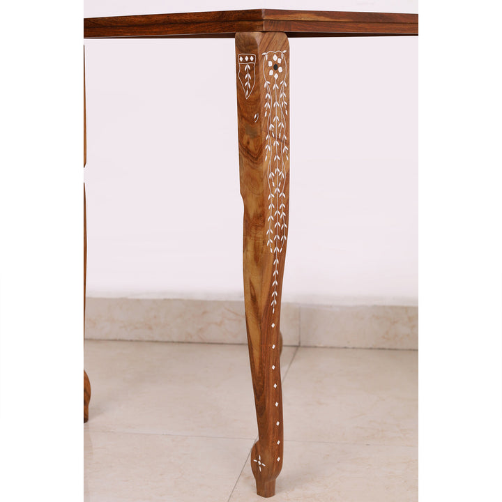 21" Players Wooden Chess Table – Golden Rosewood & Acrylic Ivory (27" Height)