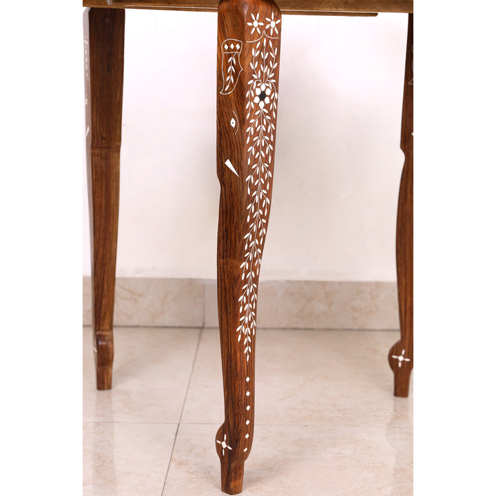 Table d'échecs ronde de luxe 24 pouces - Hauteur 25 pouces - Bois de rose doré et acrylique