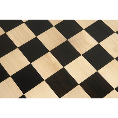 Combo of 4.1" Pro Staunton Black & White Lacquered Wooden Chess Pieces with 23" Large Ebony & Maple Wood Chessboard and Storage Box