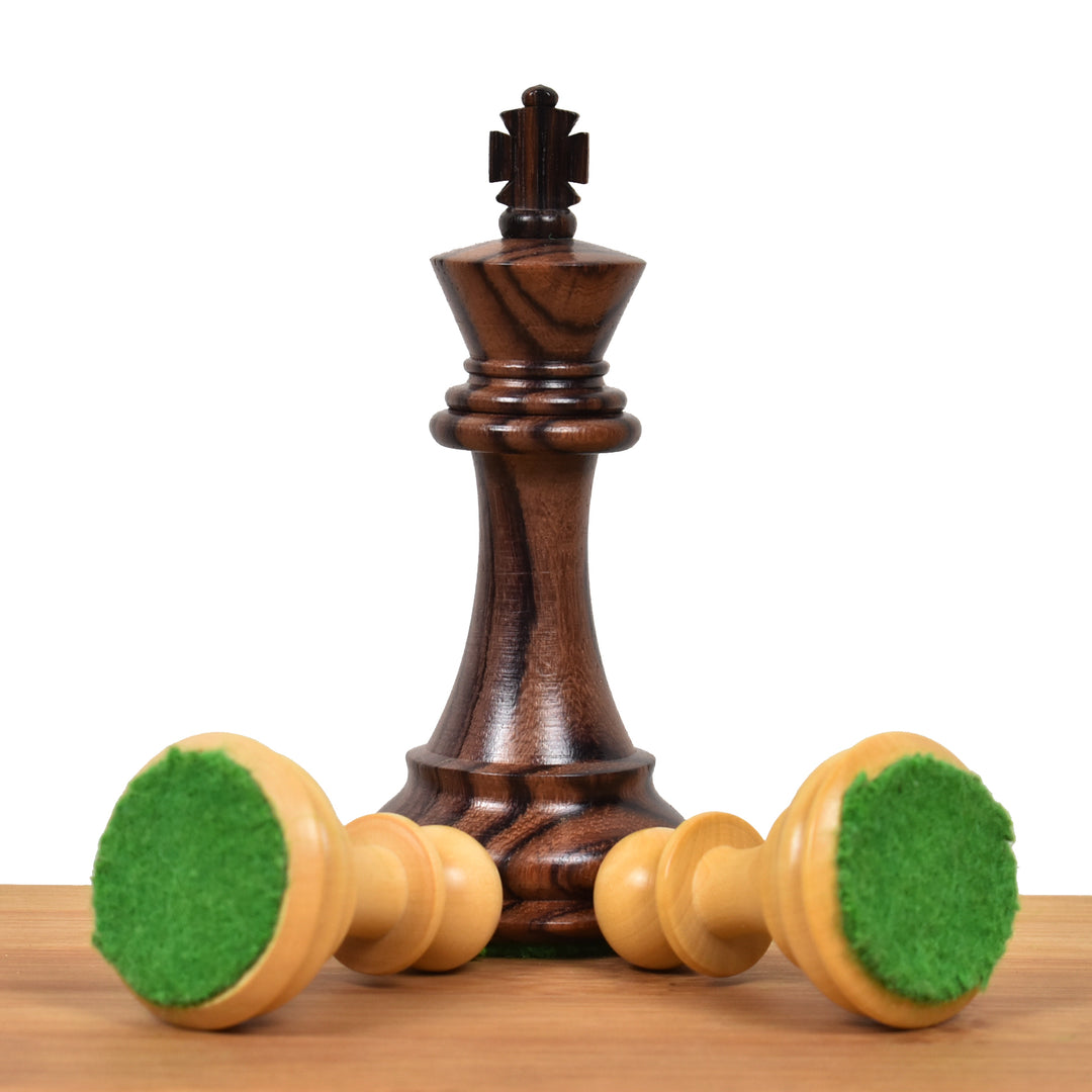Slightly Imperfect 3.9" Exclusive Alban Staunton Chess Set- Chess Pieces Only - Triple Weighted Rosewood