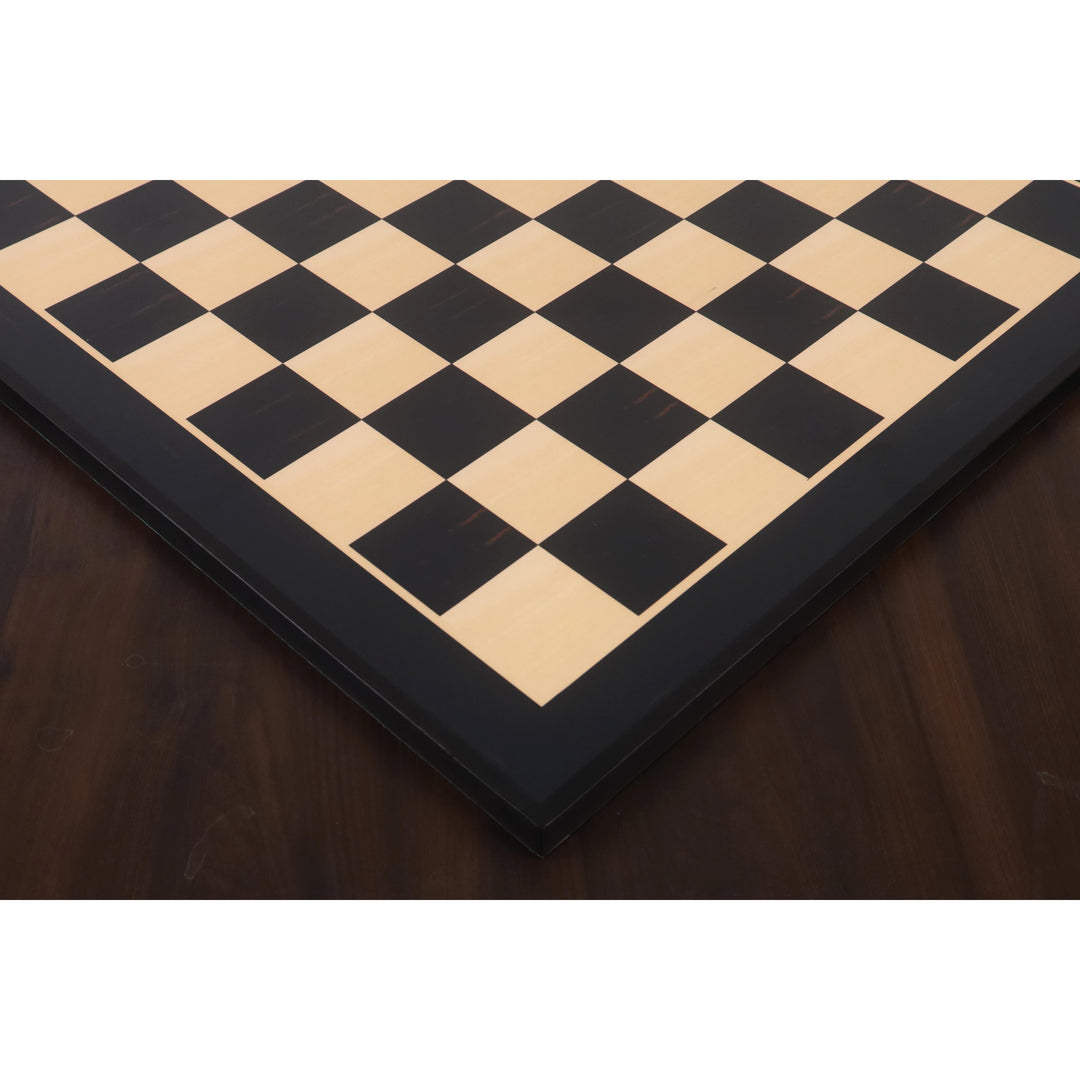 Slightly Imperfect 21" Ebony & Maple Wood Printed Chess Board- 55mm square- Matt Finish