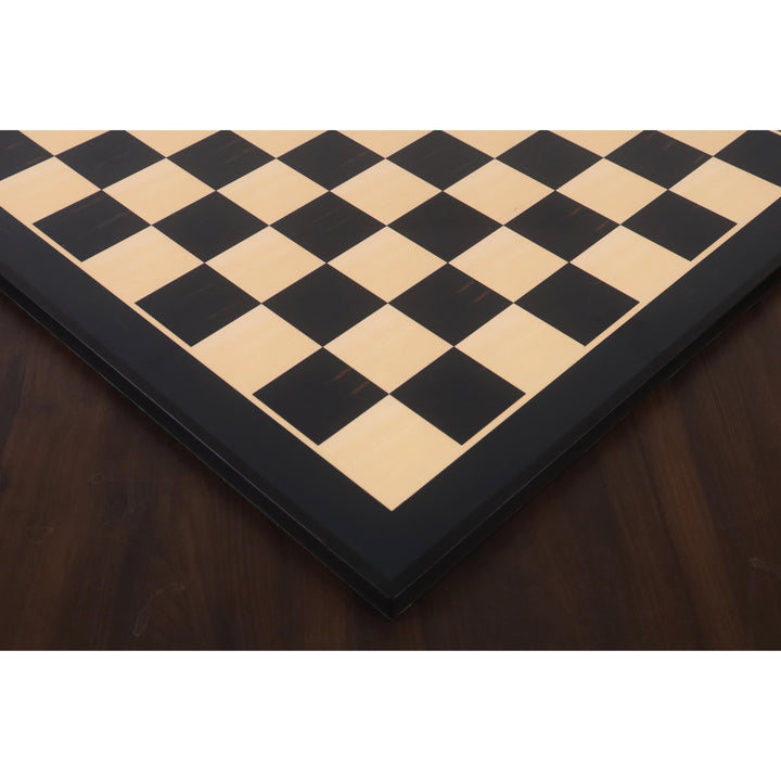 Slightly Imperfect 21" Ebony & Maple Wood Printed Chess Board- 55mm square- Matt Finish