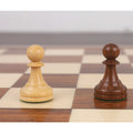 Comparison of Boxwood and Golden Rosewood chess pawns from the Pro Staunton weighted set.