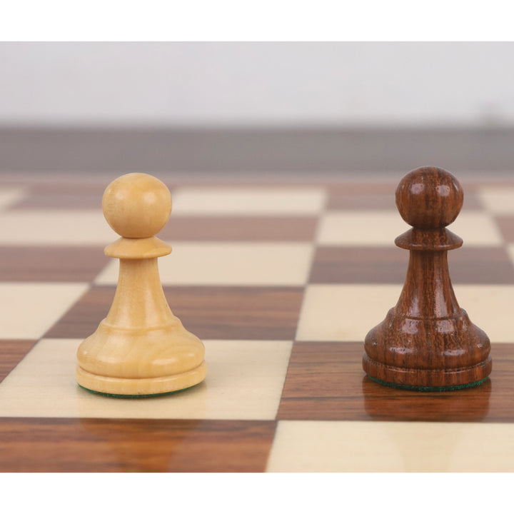 2.4" Set di scacchi in legno pesato Pro Staunton - Solo pezzi di scacchi - Palissandro dorato