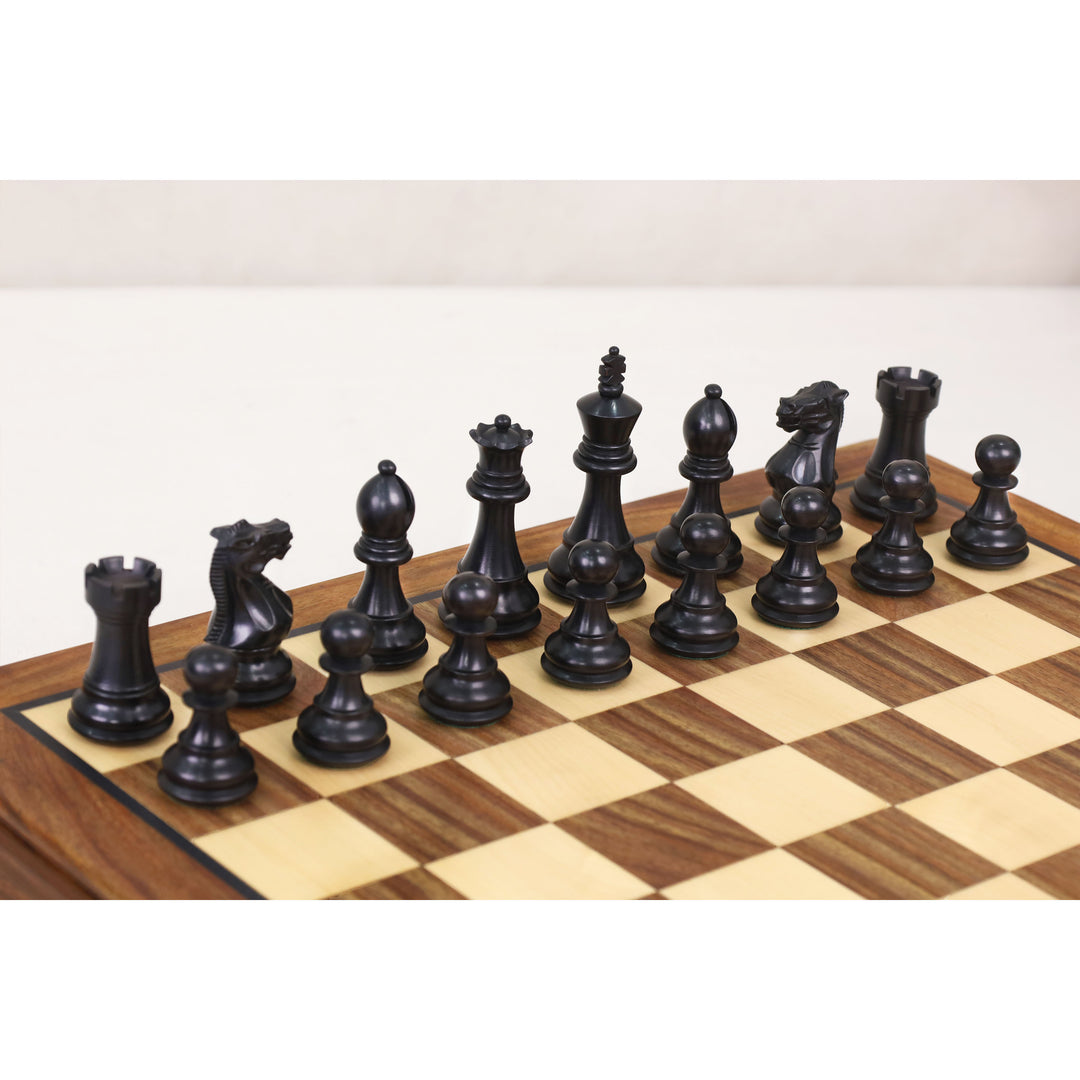 15” Legacy Magnetic Travel Chess Set in Golden Rosewood with Storage Drawers – Gift Edition