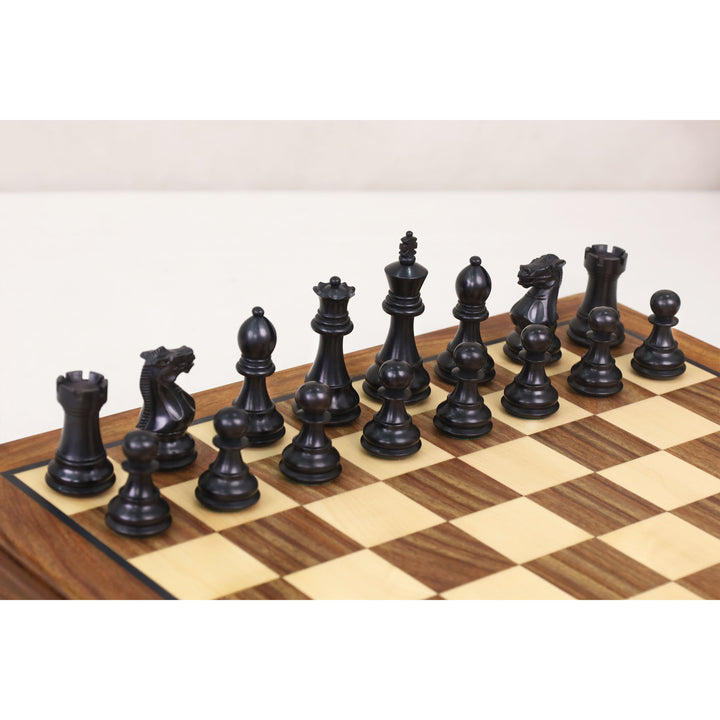 15” Legacy Magnetic Travel Chess Set in Golden Rosewood with Storage Drawers – Gift Edition