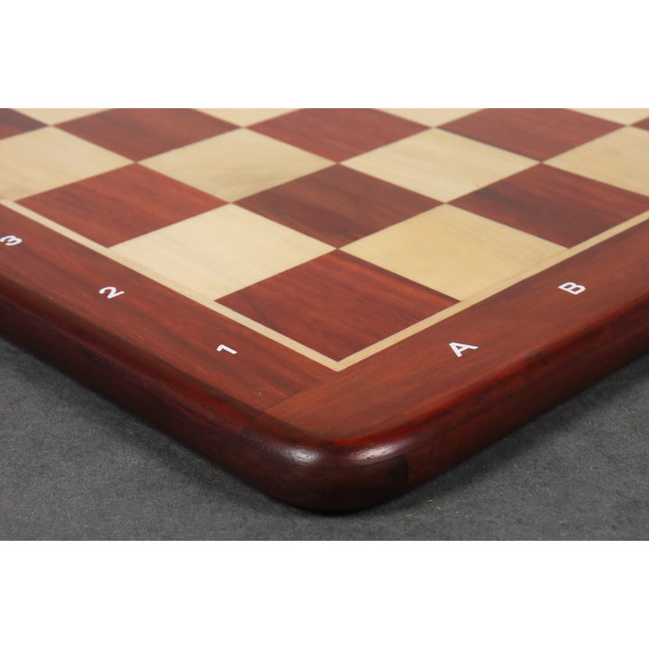 Slightly Imperfect 19″ Bud Rosewood & Maple Wood Chess board – 50 mm Square- Algebraic Notations - Warehouse Clearance - USA Shipping Only