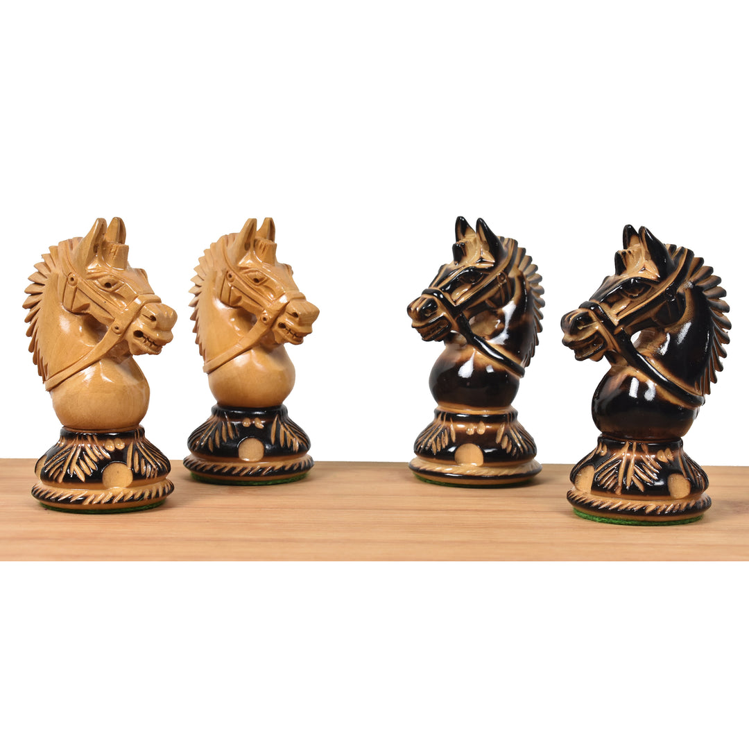 Slightly Imperfect 4.2" American Staunton Luxury Chess Set - Chess Pieces Only-Hand Carved Weighted Boxwood