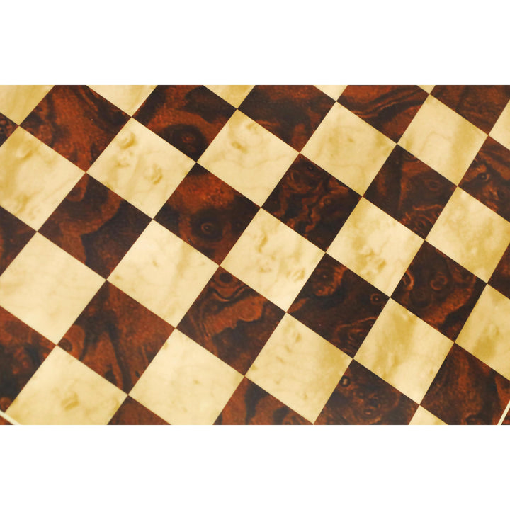 16" Imperial Burl Printed Chess Board - Matte Finish