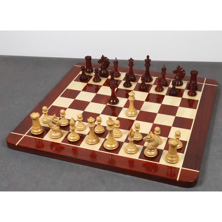 Slightly Imperfect 4.2“ American Staunton Luxury Chess Set- Schachfiguren nur-dreifach gewichtet Knospe Palisander